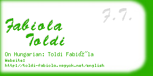 fabiola toldi business card